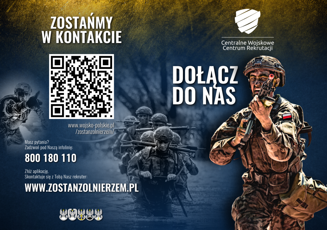 Wojskowego Centrum Rekrutacji w Szczecinku zaprasza do rekrutacji do Dobrowolnej Zasadniczej Służby Wojskowej.